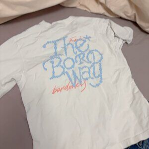 White Graphic T Shirt The Road Back Print Casual Tee